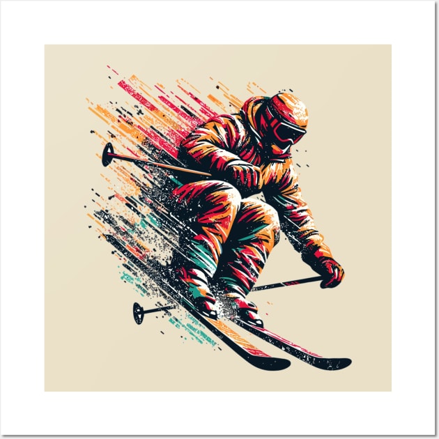 Skiing Wall Art by Vehicles-Art